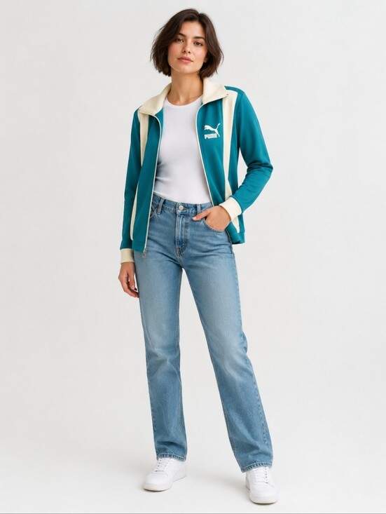 Puma Tops - PUMA | Track Jacket ( Turquoise/Blue)  zipper closure